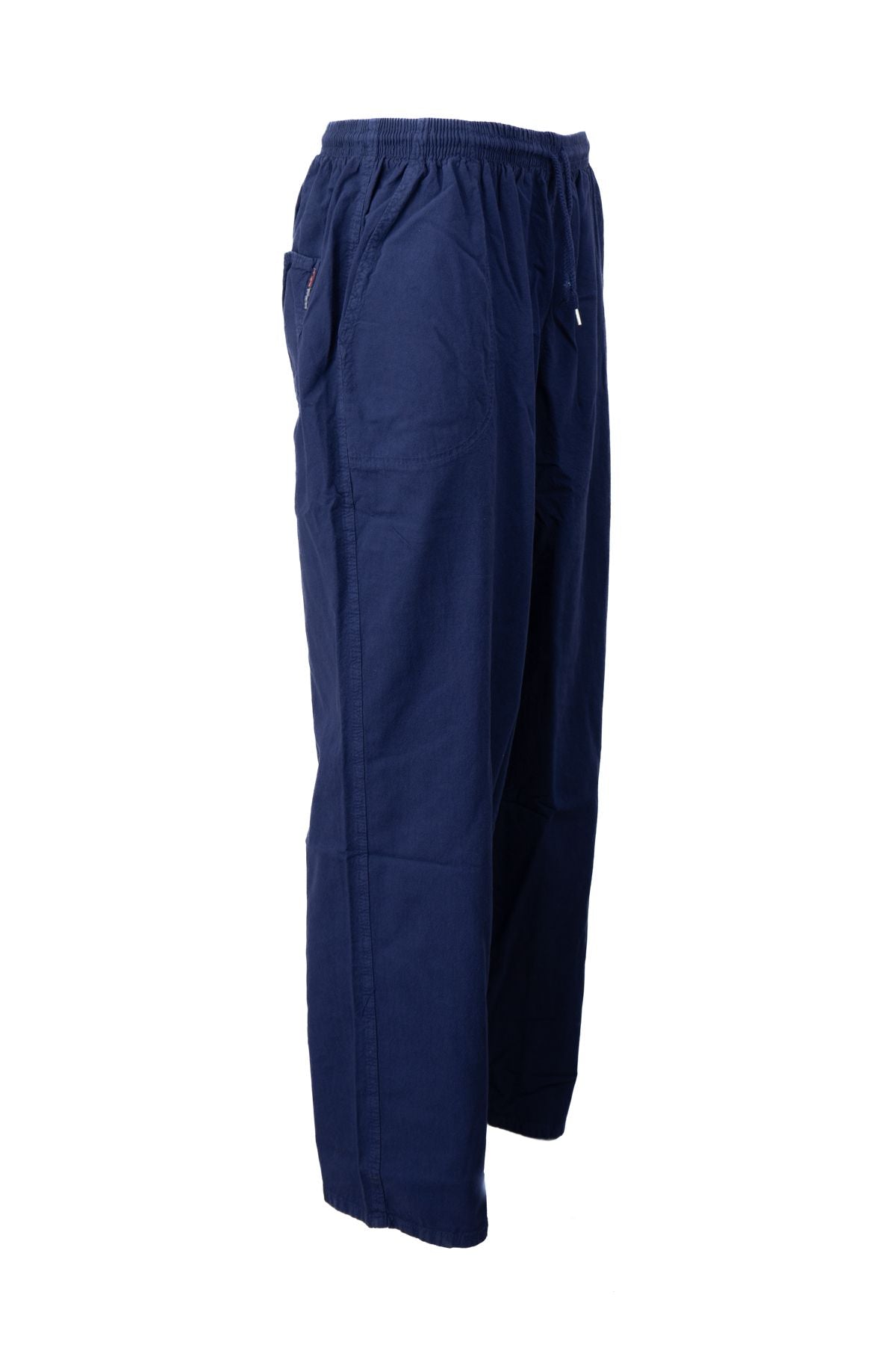 Erkek %100 Saf Pamuk Kumaş Pantolon Battal Beden Düz Paça Cepli Rahat Kesim Tam Kalıp